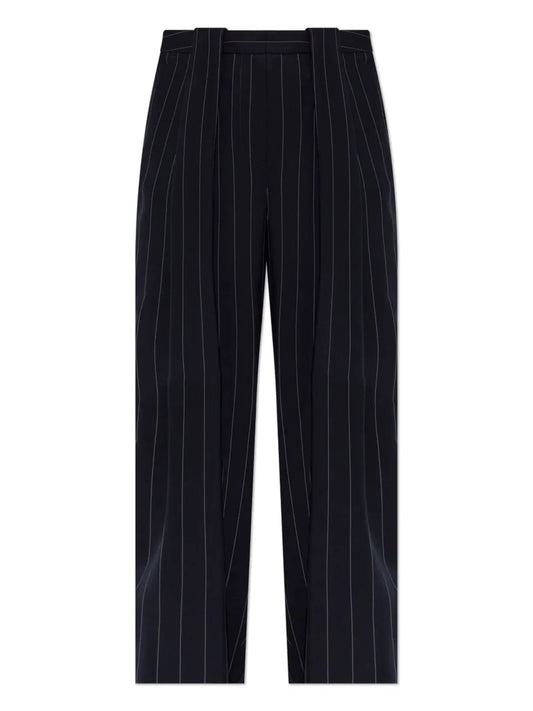 Pinstripe-Pattern Panelled Trousers