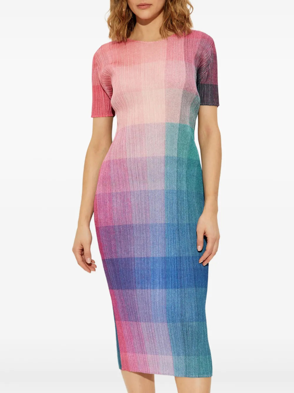 Pleated Midi Dress