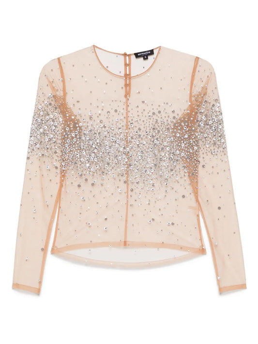Rhinestone-Embellished T-Shirt