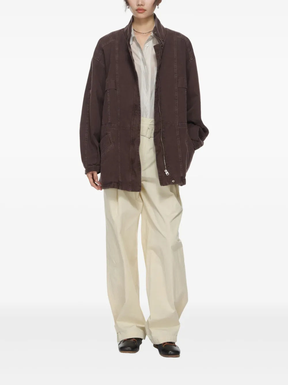Stitch-Detailing Utility Jacket