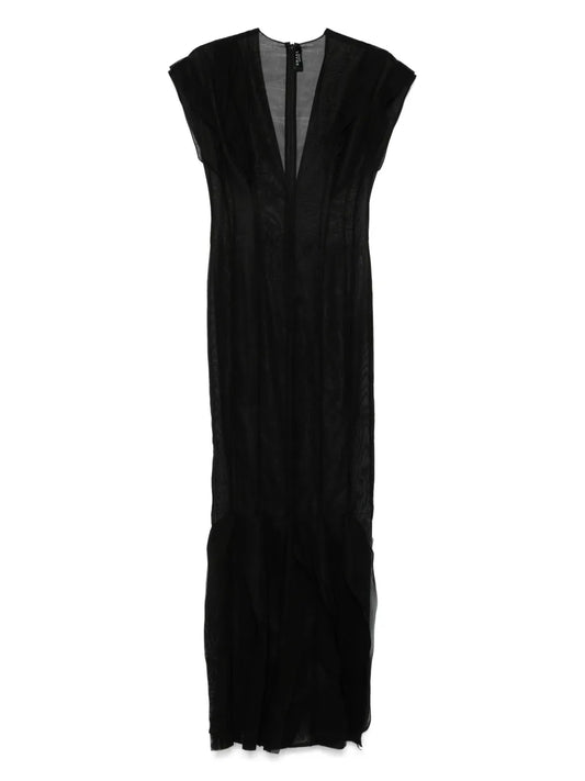 Panelled Organza Maxi Dress