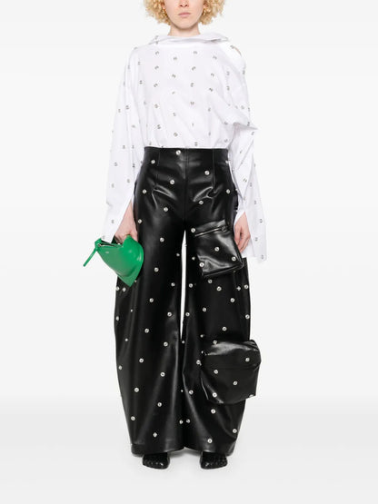 Studded Double-Collar Shirt