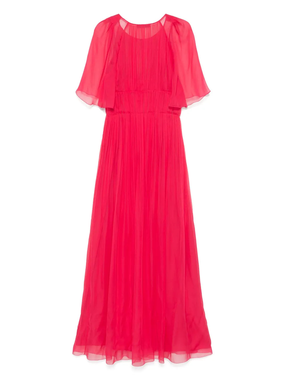 Plissé-Effect Maxi Dress