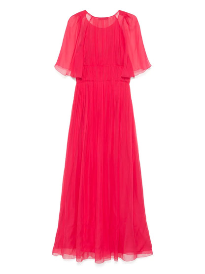 Plissé-Effect Maxi Dress