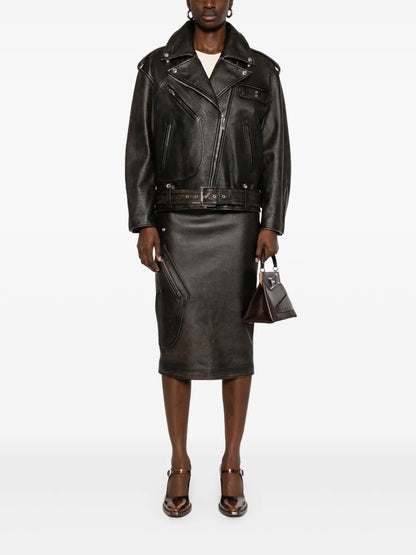 Leather Pencil Skirt