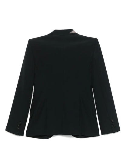 Embellished Padded-Shoulders Blazer