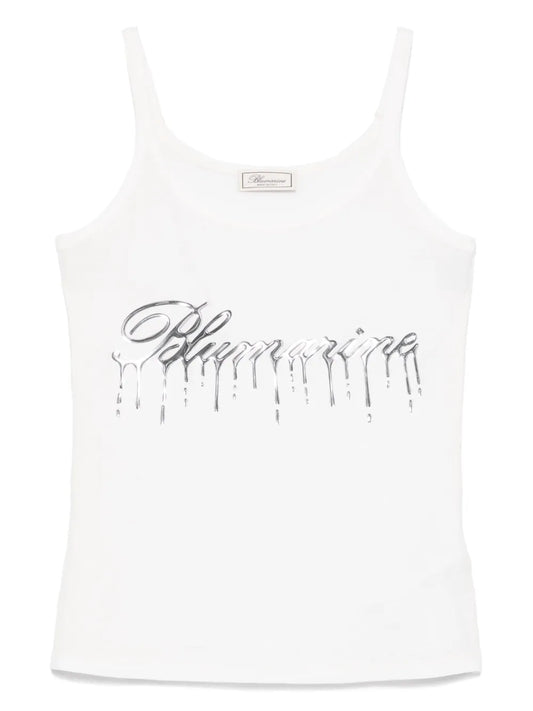 Dripping-Logo Tank Top