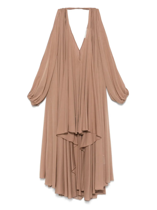 Asymmetric Georgette Mini Dress