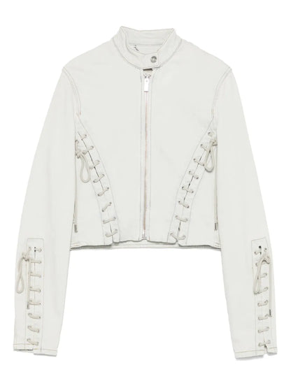Eyelet-Detail Denim Jacket