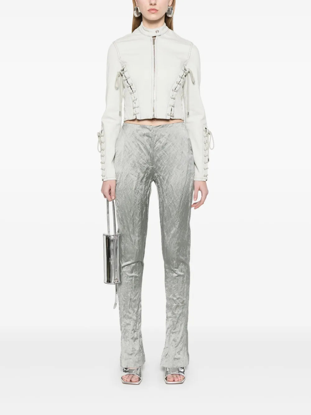 Eyelet-Detail Denim Jacket