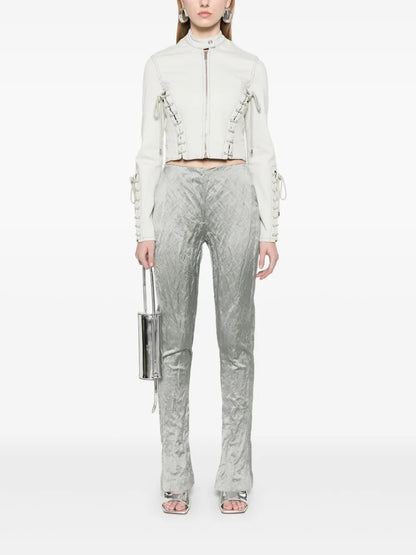 Eyelet-Detail Denim Jacket