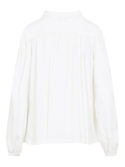 Pussy Bow-Collar Blouse