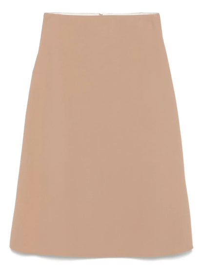 Slit-Detail Midi Skirt