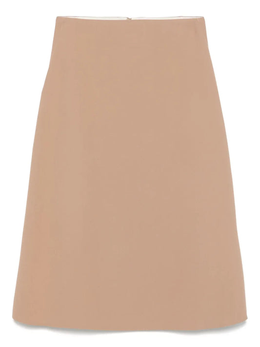 Slit-Detail Midi Skirt