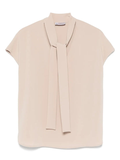 Pussy Bow-Collar Blouse