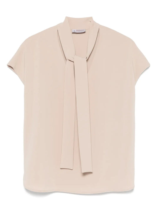 Pussy Bow-Collar Blouse