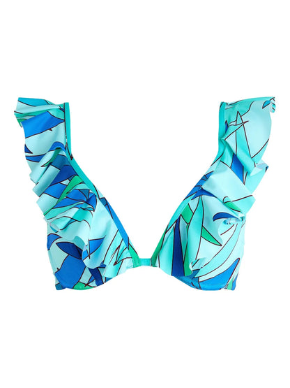 Abstract-Pattern Bikini Top