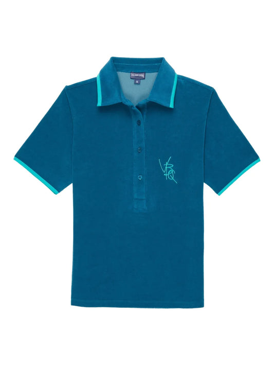 Logo-Embroidered Polo Top