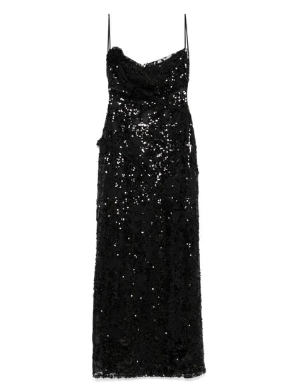 Sequin-Embellished Maxi Dress
