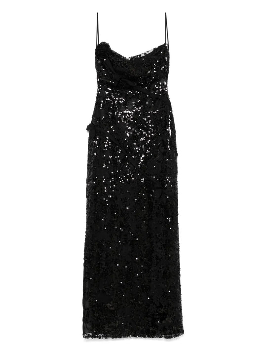 Sequin-Embellished Maxi Dress