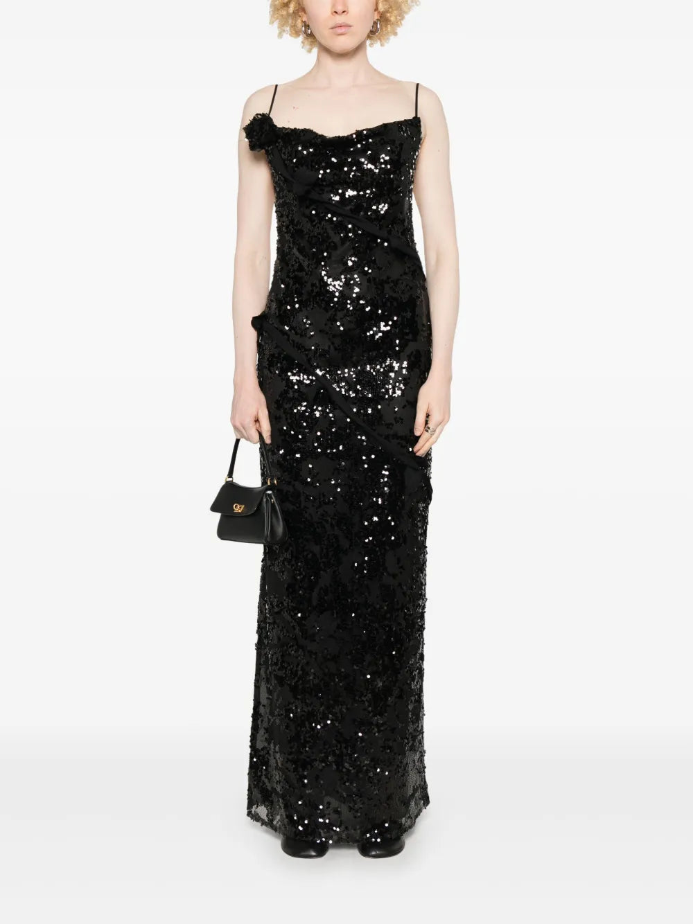 Sequin-Embellished Maxi Dress