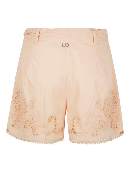 Embroidered-Detail Shorts