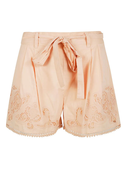 Embroidered-Detail Shorts