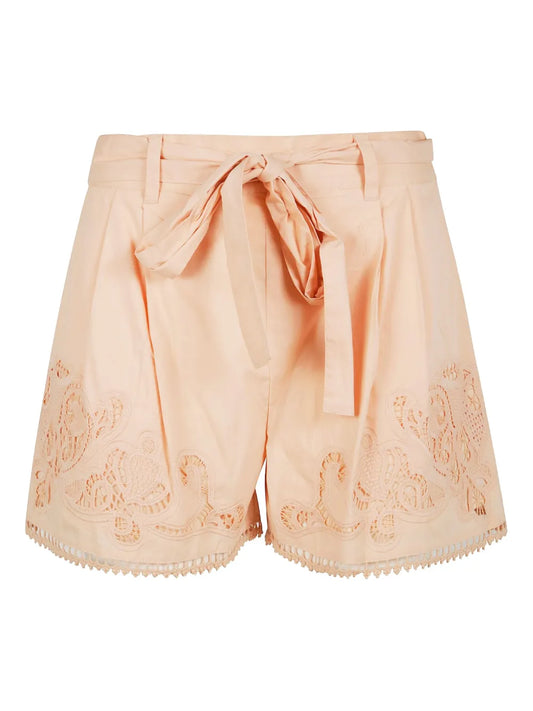 Embroidered-Detail Shorts