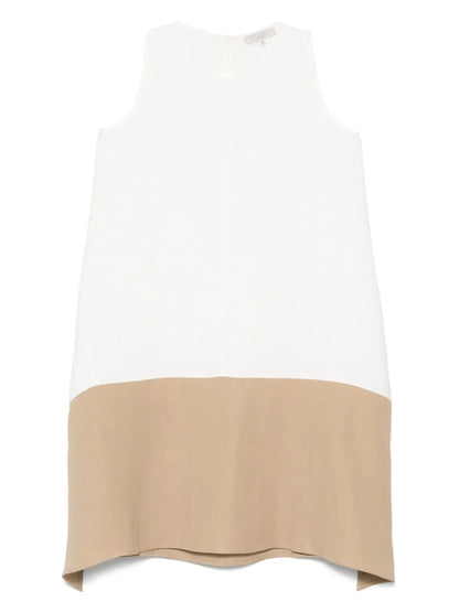 Contrast-Panel Mini Dress