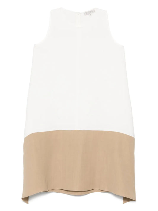 Contrast-Panel Mini Dress