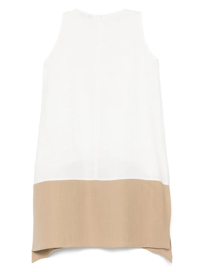 Contrast-Panel Mini Dress