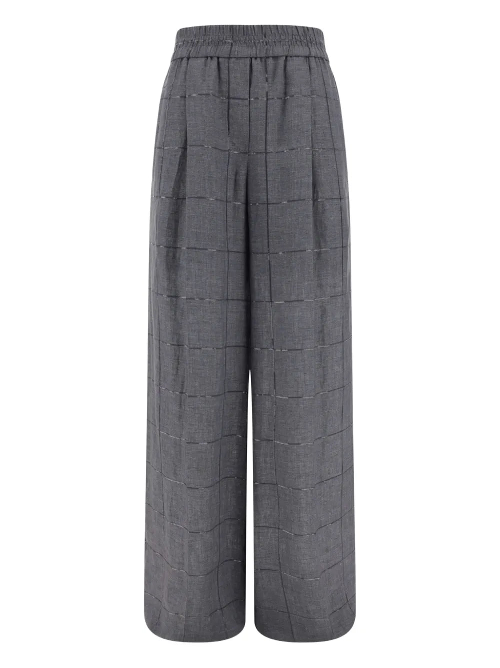 Checked Palazzo Trousers