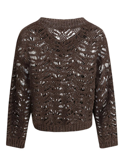 Crochet-Knit Jumper