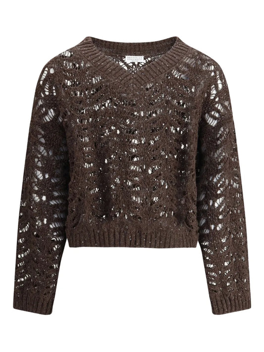 Crochet-Knit Jumper