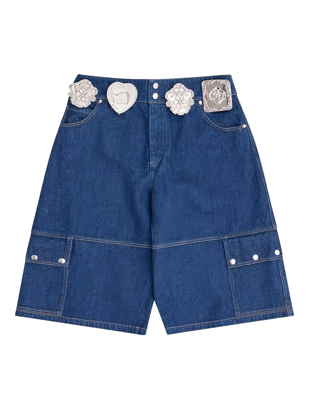 Low-Rise Denim Shorts