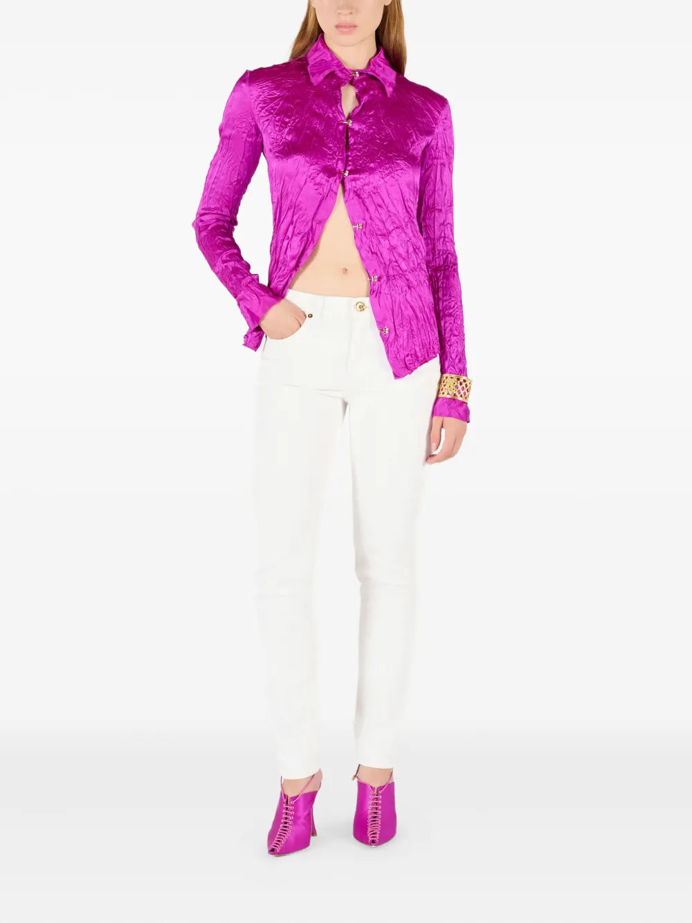Crinkle Silk Shirt