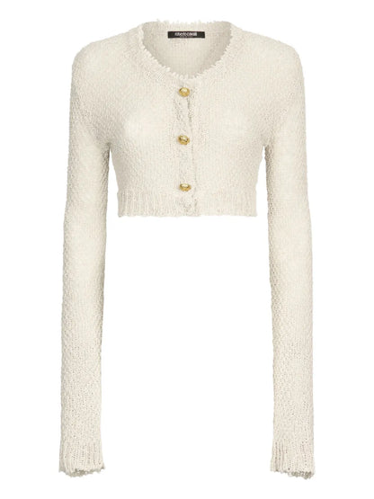 Cropped Knitted Cardigan