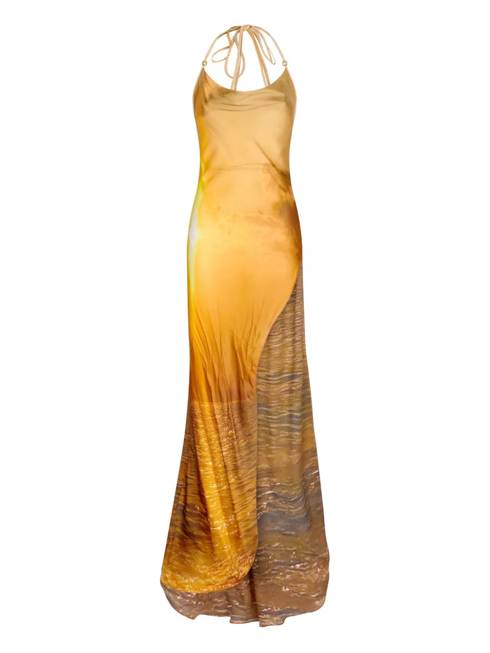 Sunset-Print Maxi Dress