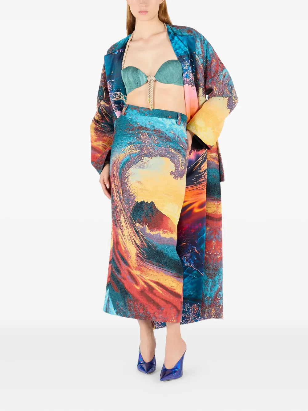 Patterned-Jacquard Skirt