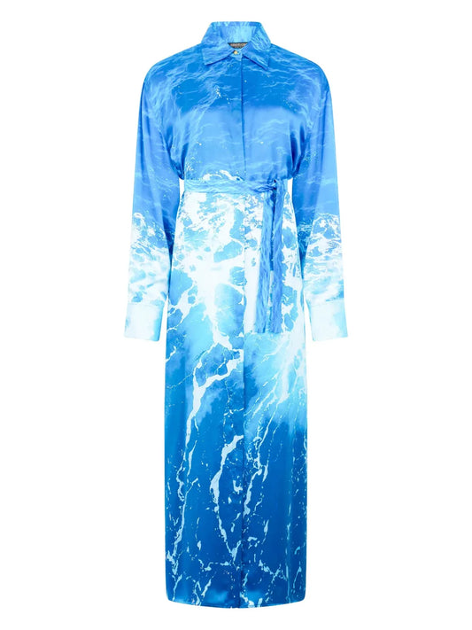 Abstract-Print Midi Dress