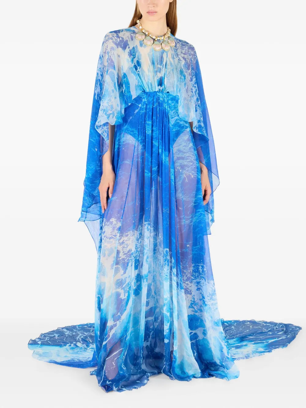Abstract-Print Maxi Dress
