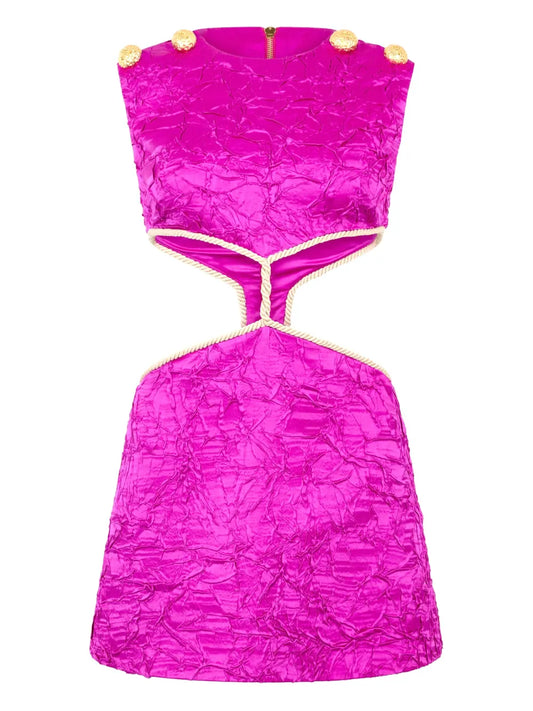 Crinkled Mini Dress