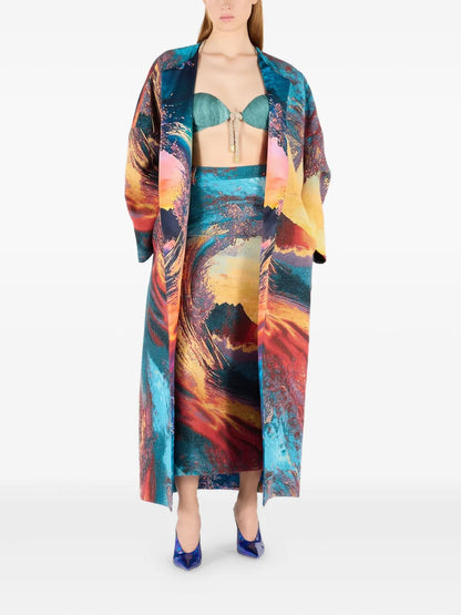 Abstract-Pattern Coat