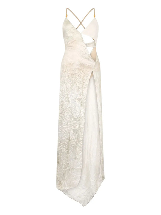 Crease-Effect Dress
