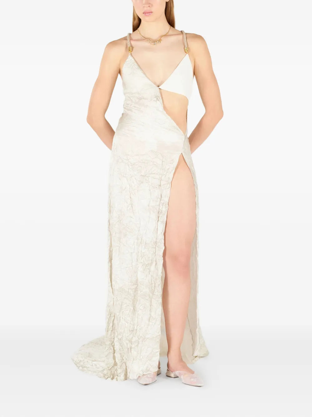 Crease-Effect Dress