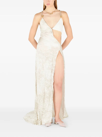 Crease-Effect Dress