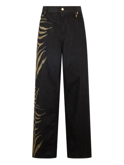 Zebra-Print Jeans
