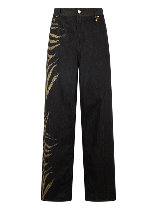 Zebra-Print Jeans