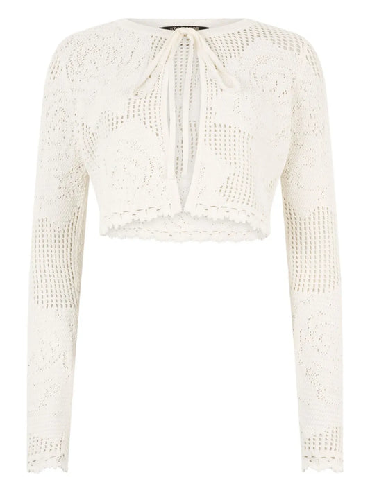 Cropped Knitted Cardigan