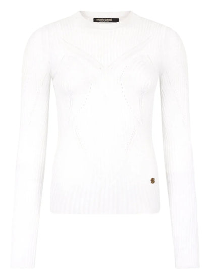 Openwork Rib-Knit Sweater